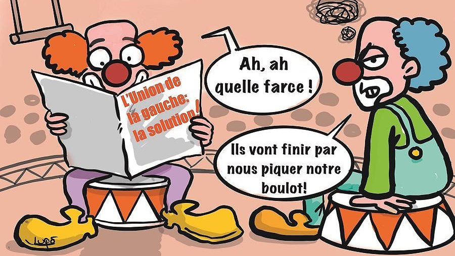 Illustration - unie ou divisée, loin des intérêts des travailleurs