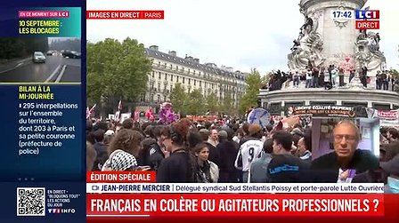 Illustration Intervention de Jean-Pierre Mercier (manifestations du 10 Septembre 2025)